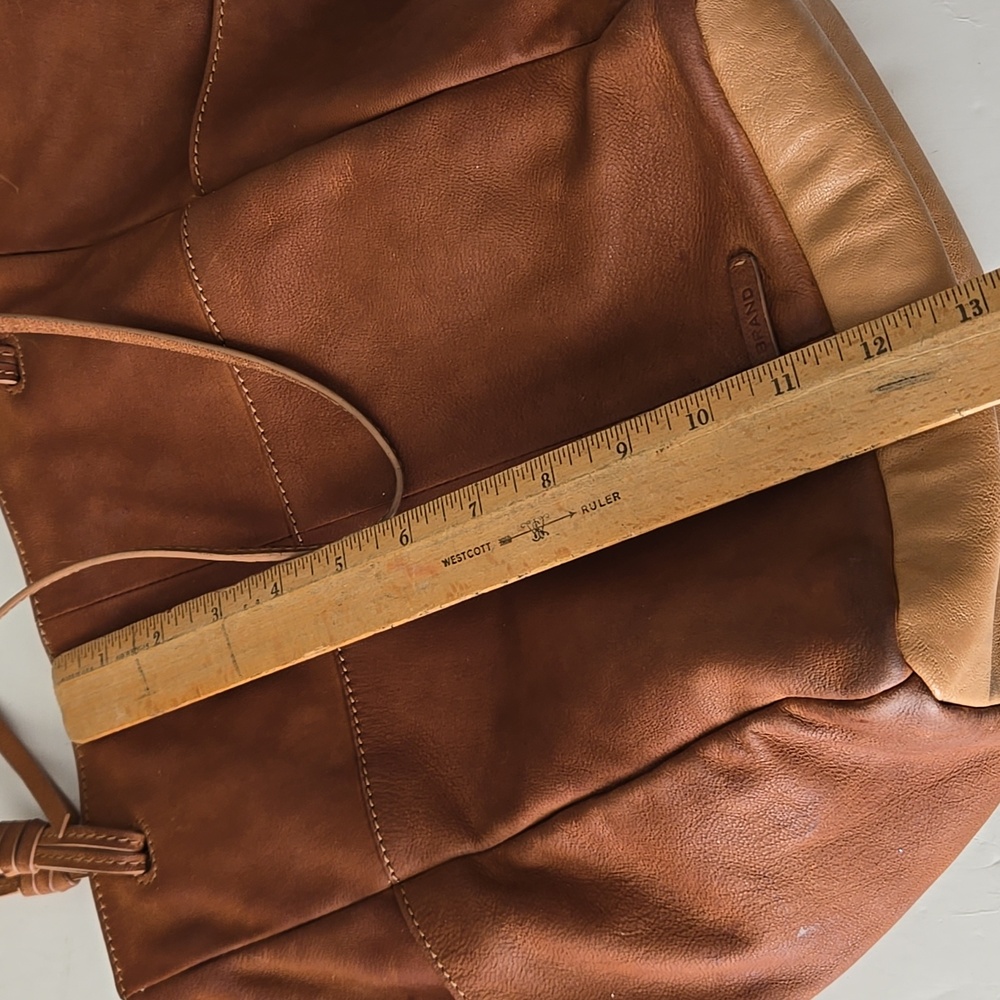 ✔️Lucky Brand Brown Leather Tulip Tote - Picture 6 of 10